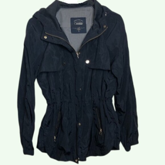 Cavalini Women's Lightweight Windbreaker   Navy Blue   Size Medium - Picture 2 of 13